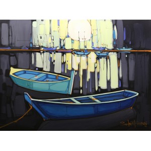 Salman Farooqi, 36 x 48 Inch, Acrylic on Canvas,  Seascape Painting-AC-SF-154